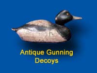 Early decoys used for hunting waterfowl